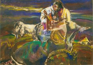 Woman with Child and Goat