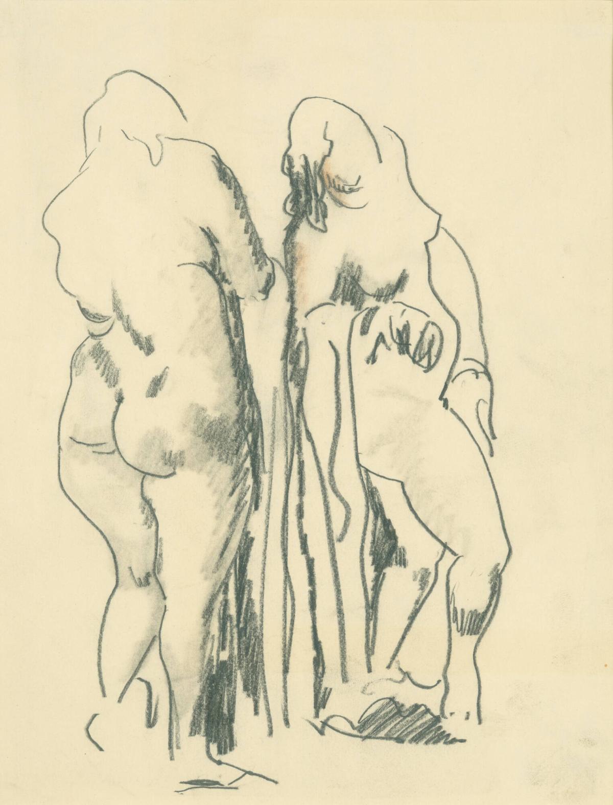 Two Standing Female Nudes