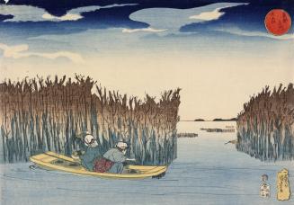 Kelp Gatherers at Omori,  from the series Famous Views of the Eastern Capital