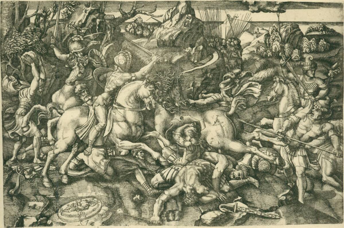 Combat between Cavalry and Infantry