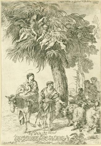 The Holy Family on the Flight into Egypt Adored by Shepherds
