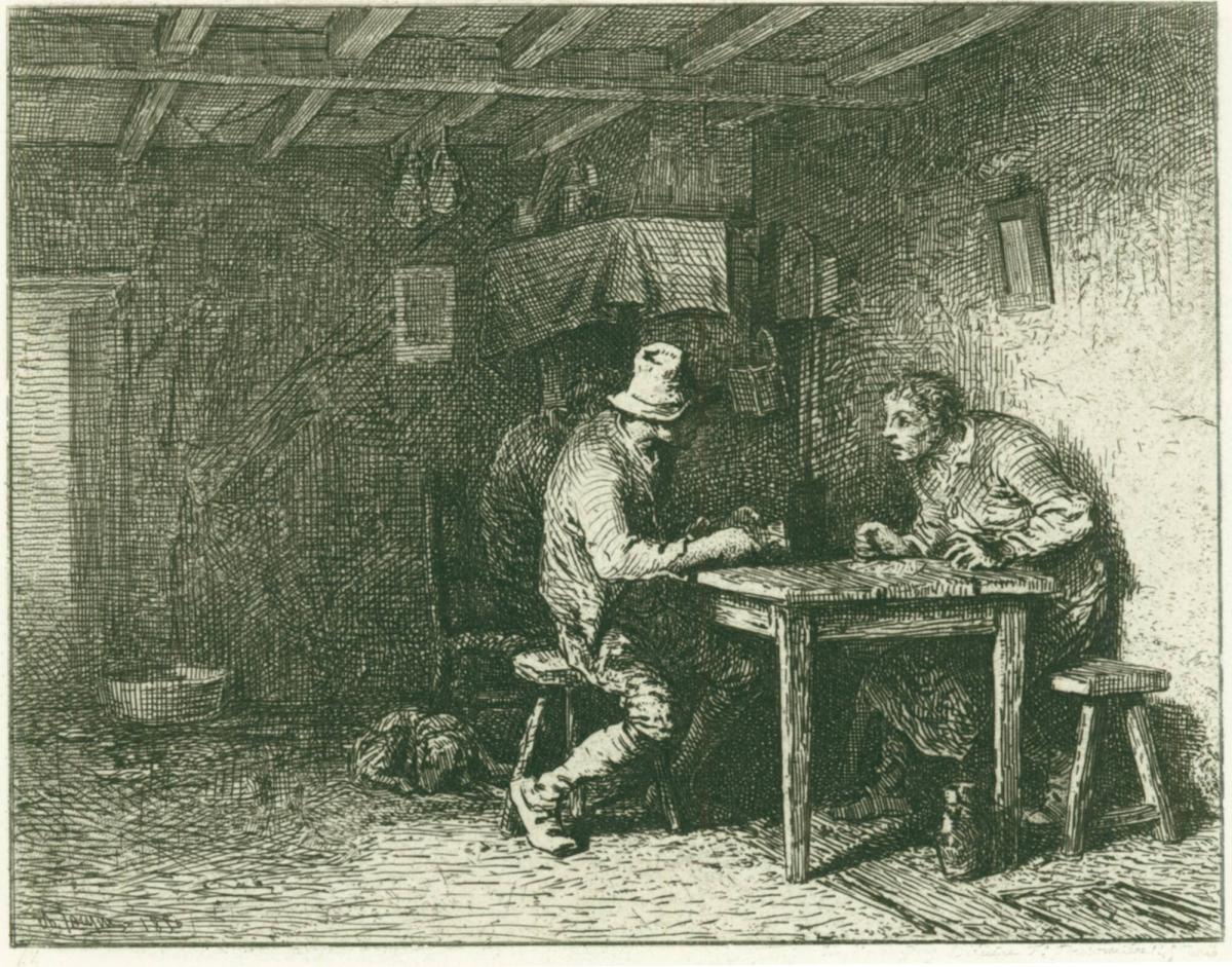 Card Players, Interior