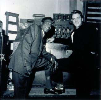 Brook Benton with Elvis Presley, Backstage at the WDIA Goodwill Review, from the portfolio The Memphis Blues Again