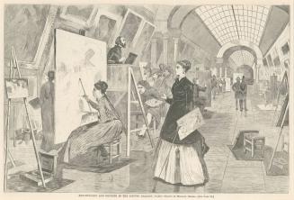 Art-Students and Copyist in the Louvre Gallery, Paris, from Harper's Weekly, January 11, 1868