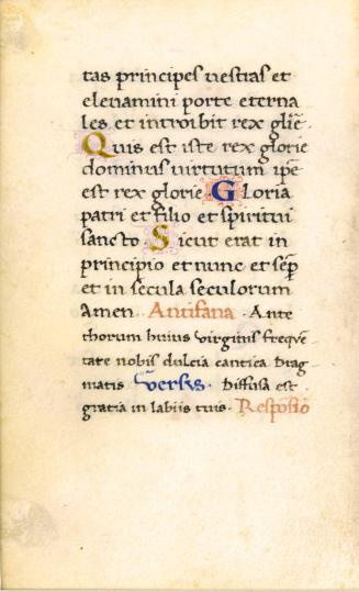 Leaf from a Book of Hours