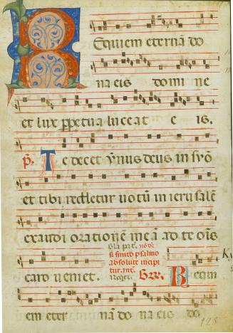 Leaf from a Gradual, with the Initial R ("Requiem")