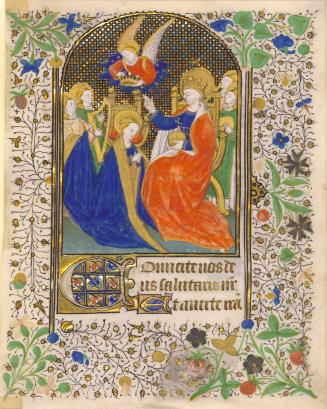 Leaf from a Book of Hours: Vespers or Compline (The Coronation of the Virgin)