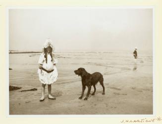 Simone Roussel on the Beach at Villerville