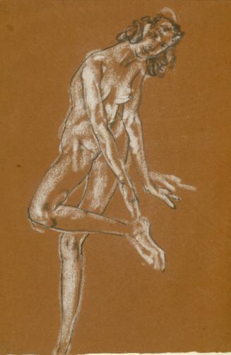 Female Nude, Right Leg Crossed over Left