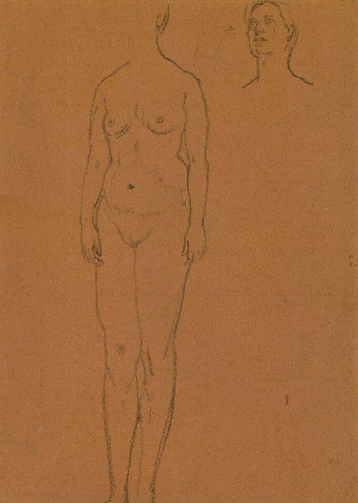 Female Nude: Sketch of Head