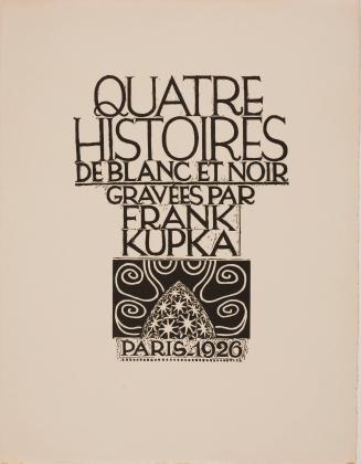 Portfolio frontispiece, from the portfolio Quatre Histoires de Blanc et Noir