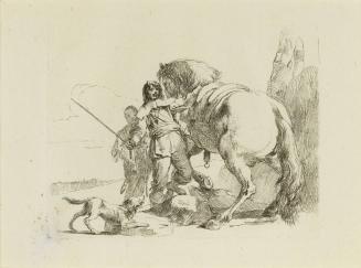 Cavalier Mounting His Horse, from the series Vari Capricci