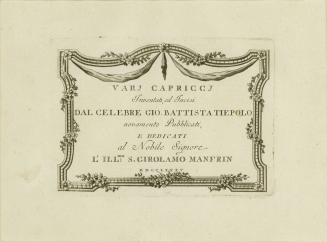 Title Page, from the series Vari Capricci