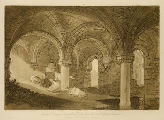 Crypt of Kirkstall Abbey, part VIII, plate 39, from Liber Studiorum