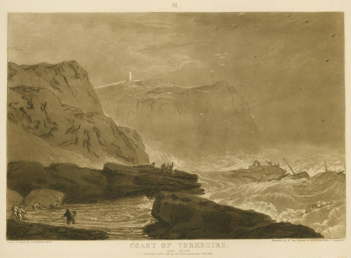 Coast of Yorkshire, Near Whitby, part V, plate 24, from Liber Studiorum