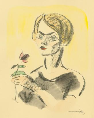 Lady and Flower, from the series 10 Lithographie