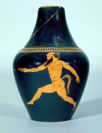 Red-Figure Oenochoe  (wine pitcher) with Running Satyr