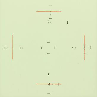 Installation Floor Plan for Any Space Surrounded by Four Walls (1974), from the Rubber Stamp Portfolio