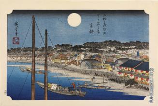 Full Moon at Takanawa, from the series Interesting Rest Stops at Towns Between the Fifty-three Stations of the Tōkaidō