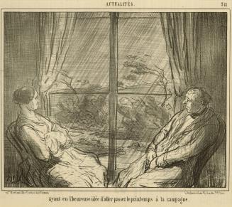 Ayant eu l'heureuse idée d'aller passer le printemps à la campagne (Having had the pleasant idea to spend spring in the country), from the series Les Actualités