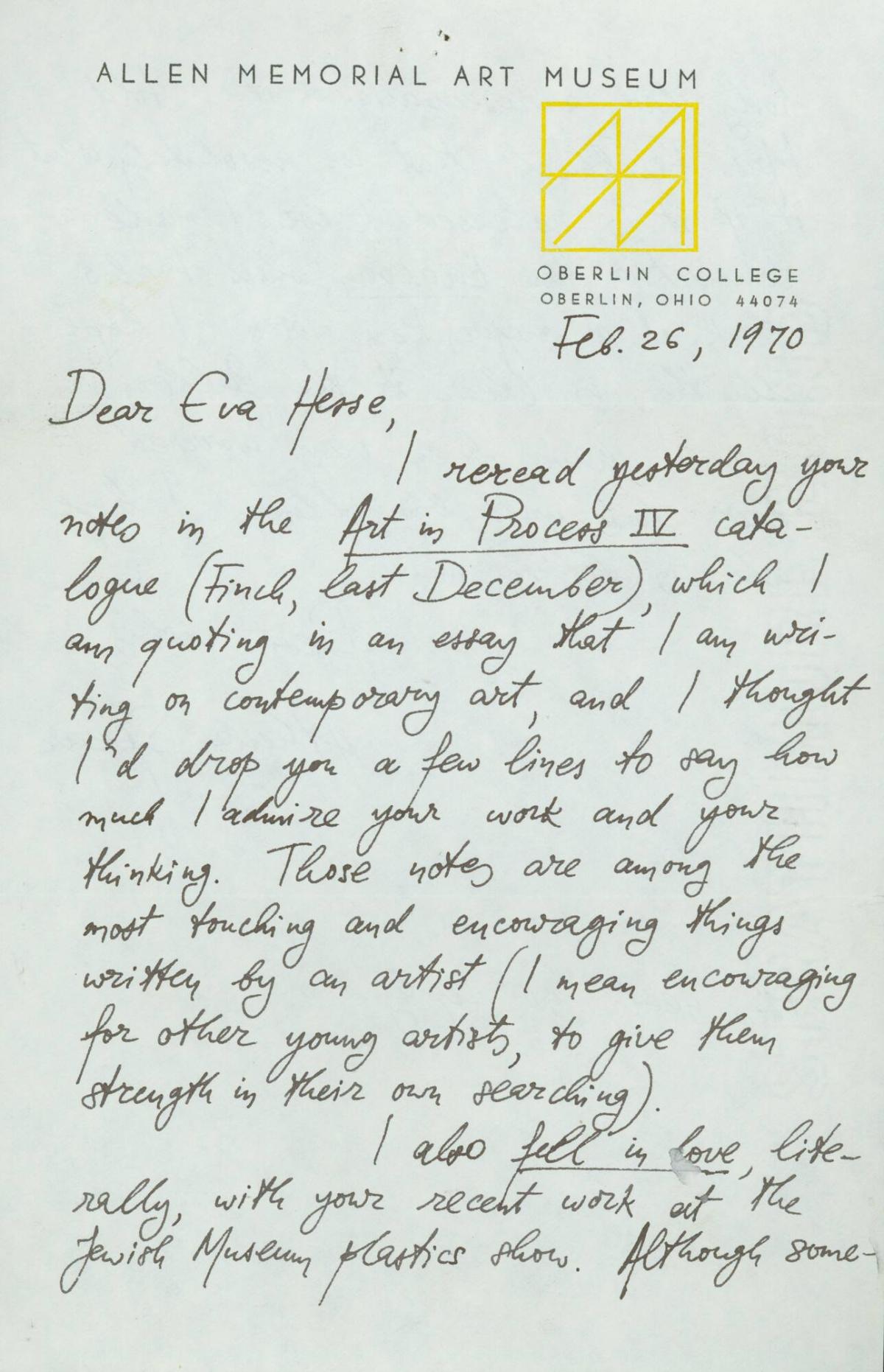 Letter from Athena (Tacha) Spear