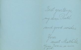 Card from Eva Hesse to her Mother