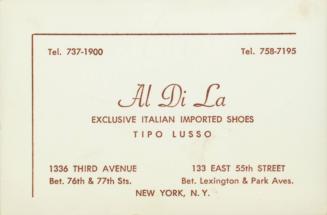 Business Card: Al Di La