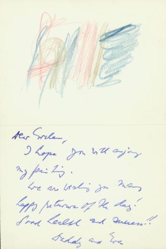 Birthday card from William Hesse to Eva Hesse