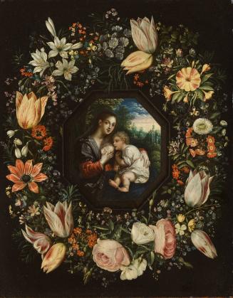 Madonna and Child in a Garland of Flowers