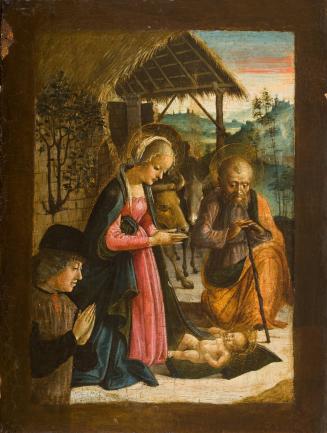 Adoration of the Child with Portrait of Donor
