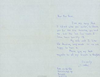 Letter from Dick van der Net with three small photographs.