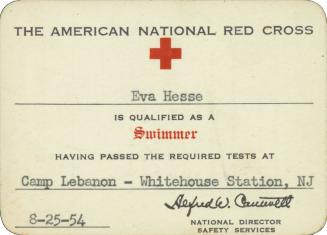American National Red Cross Swimmer Card
