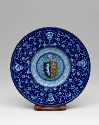 Maiolica Dish with Arms of the Altoviti and Soderini Families