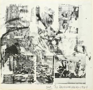 Sink, supplementary plate for the deluxe edition of the illustrated book, Rauschenberg: XXXIV Drawings for Dante's Inferno